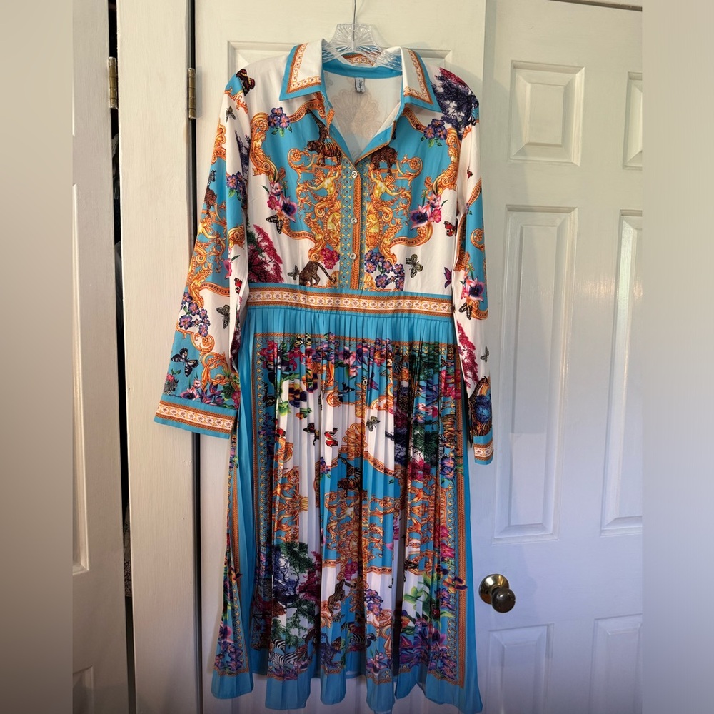 Maximalist Pleated Dress